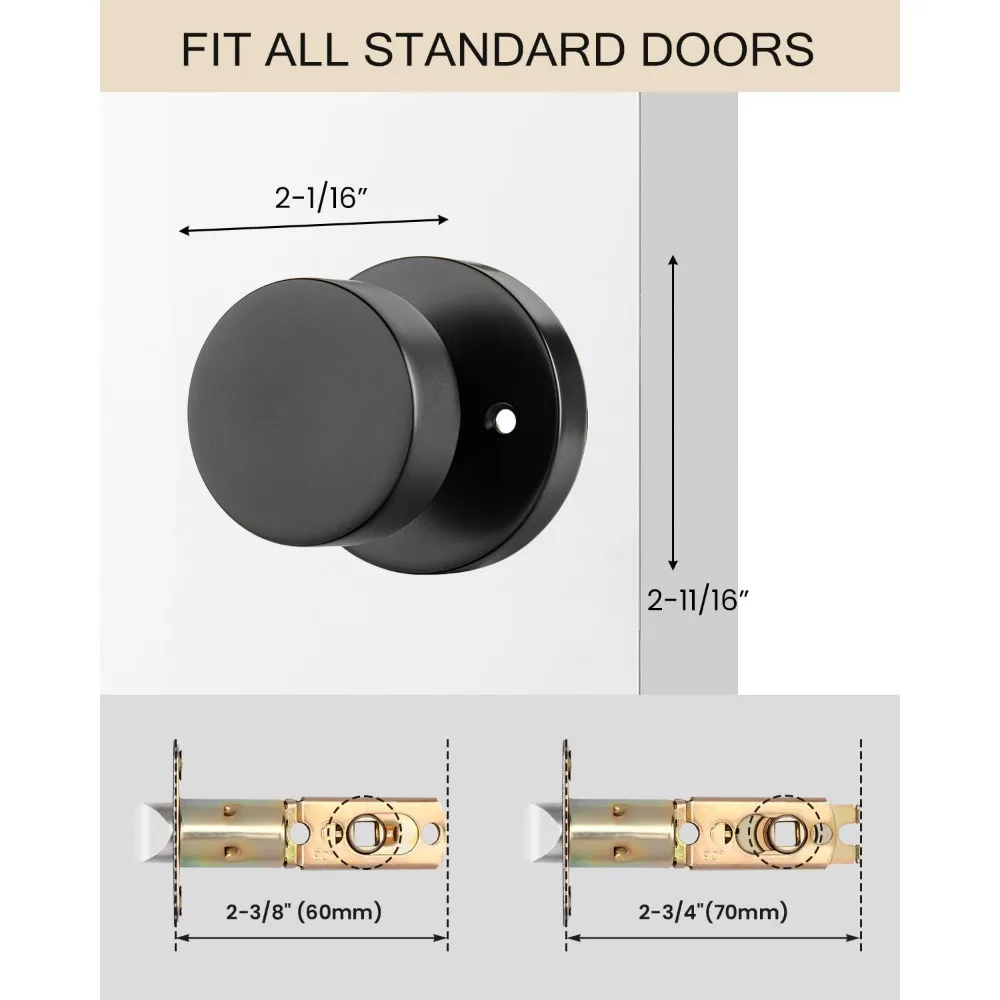 مجموعة مقابض أبواب الدمية باللون الأسود غير اللامع مكونة من 4 مقابض زخرفية من جانب واحد للخزانة والمخزن والأبواب الفرنسية غير الوظيفة