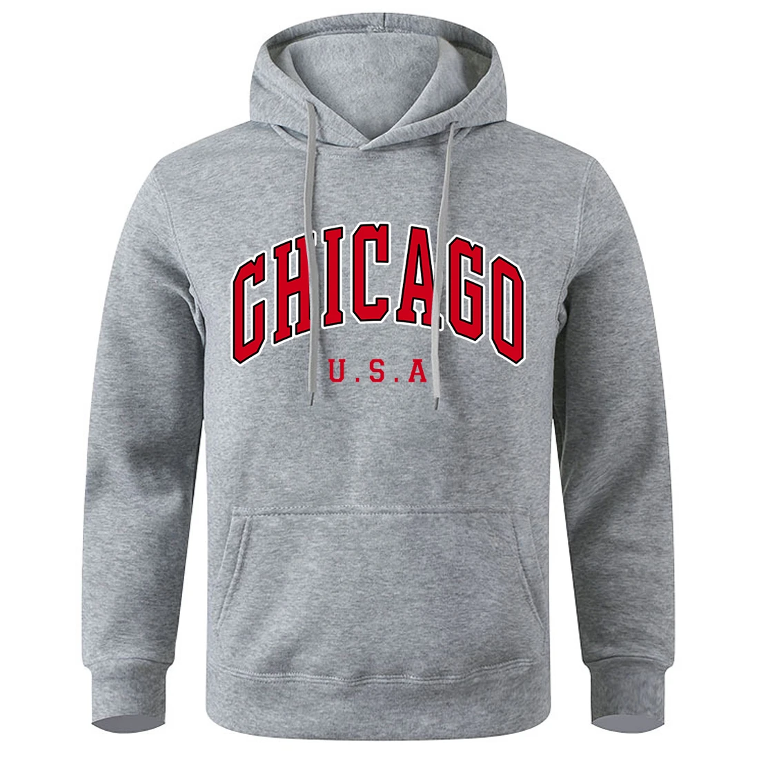 

Chicago Usa Printing Men Hoodies Cotton Harajuku Sweatshirt Trendy Stylish Comfy Sport Shirts Personality Drawstring Clothing