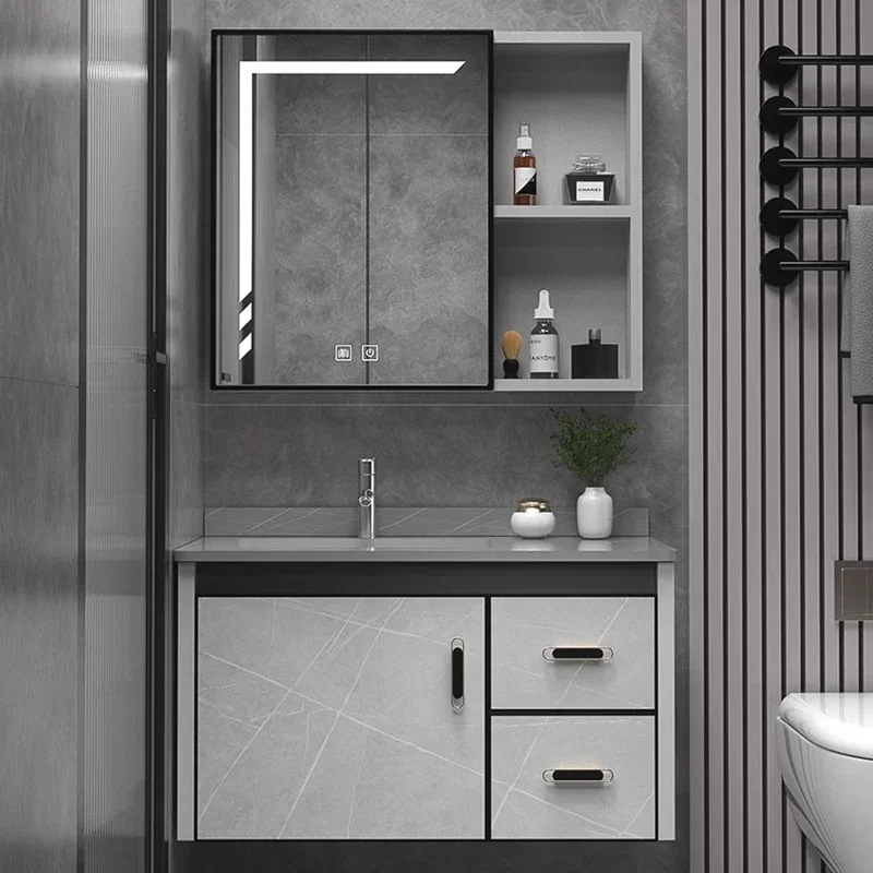 Vanity Mirror Locker Bathroom Cabinets Smart Light Shower Home Furniture Sanitation Bathroom Cabinets Simple Miroir De Salle