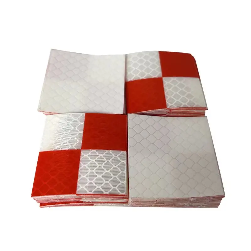 Imagem -04 - Grade Vermelha e Branca Refletor Folha para Estação Total Levantamento Geografia Reflexivo Adesivo 100 Pcs Tamanho 40x40 mm