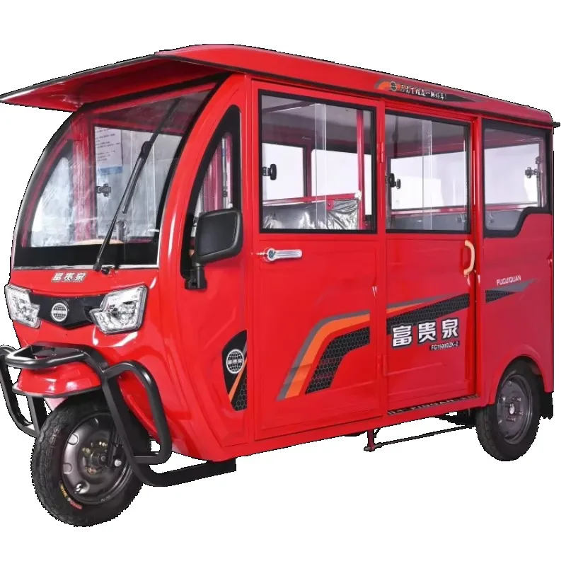 Full Cover Enclosed Adult With Cheap Price Tuktuk Taxi Big Power Passenger Tricycle 3 Wheel Electric Tricycle For Wholesale