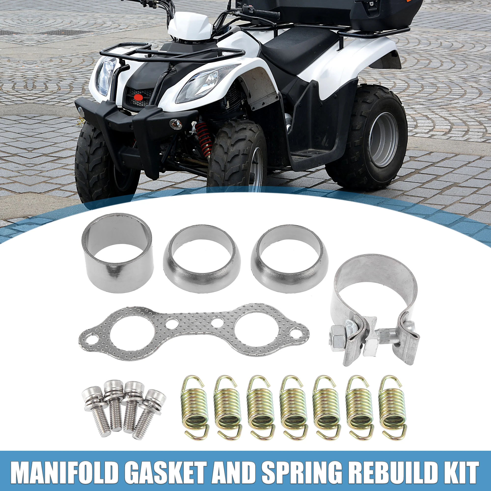 

Motoforti ATV Exhaust Manifold Gasket and Spring Bolts Rebuild Kit Replacement for Polaris RZR 800 2008 2009 2010 2011