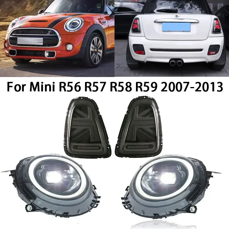 

Car LED Headlights with LED Tail Lights Assembly For BMW Mini Cooper R56 R57 R58 R59 2007-2013 Upgrade Front Rear Accessories