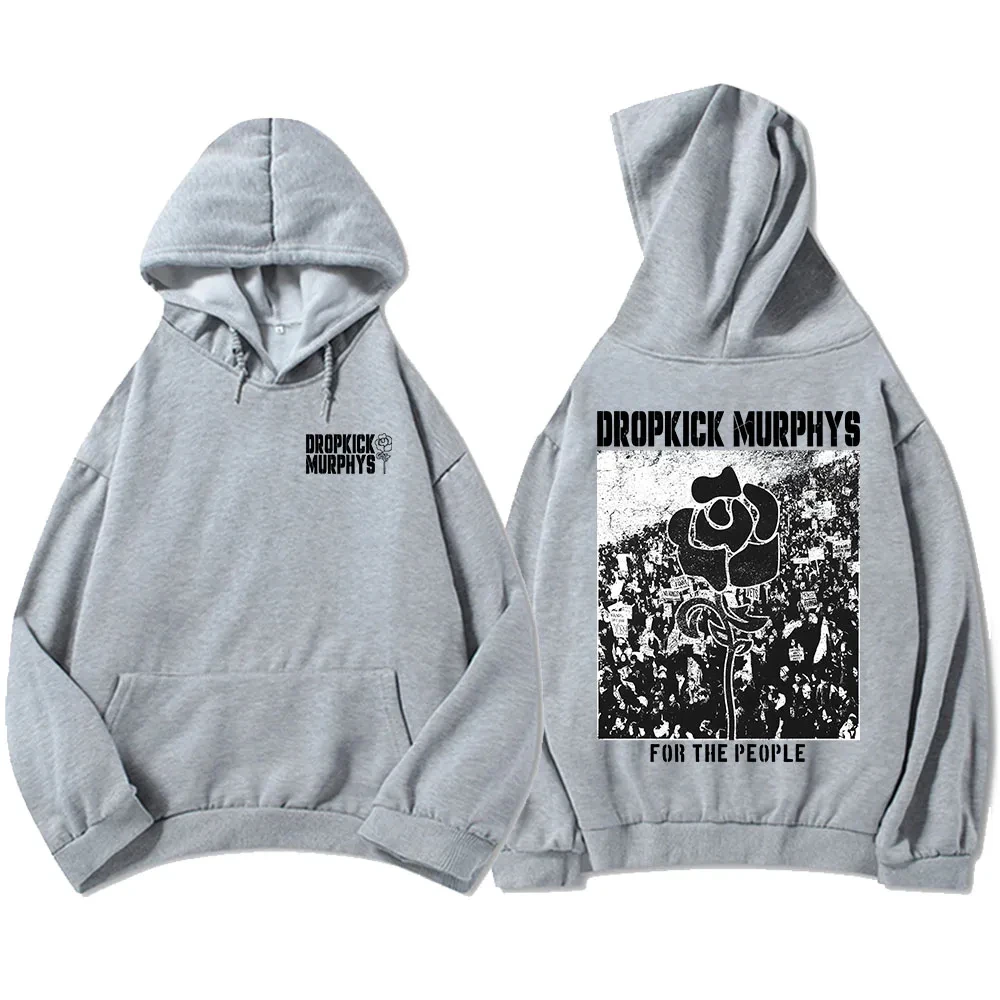 Dropkick Murphys للناس هوديس كم طويل بلوزات الموضة الشتاء الصوف الذكور مقنعين البلوفرات طباعة سوداديرا الرجال