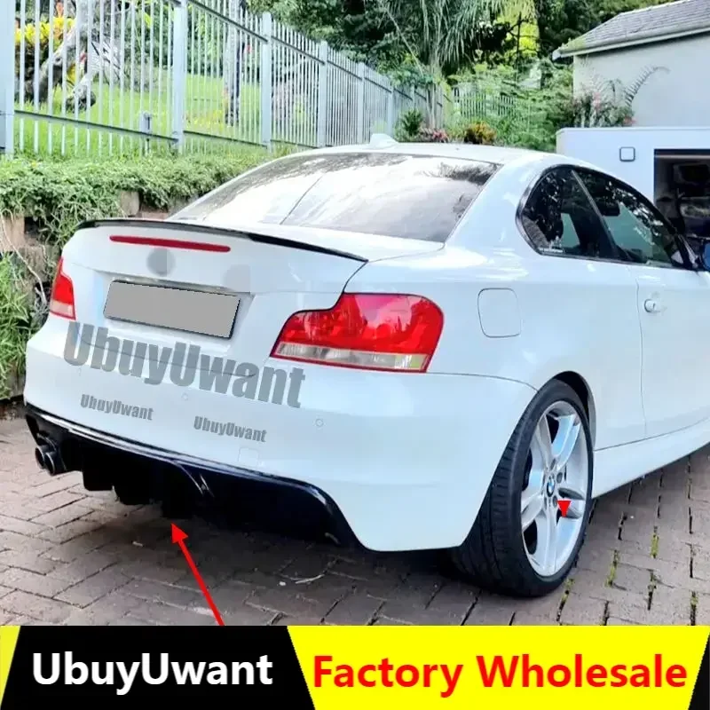 For Bmw E82 E88 M Rear Diffuser Lip Spoiler Bumper Lower Lip Guard Body Kits 1 Series 120d 125d 130i 135i M-TECH 2007-2014
