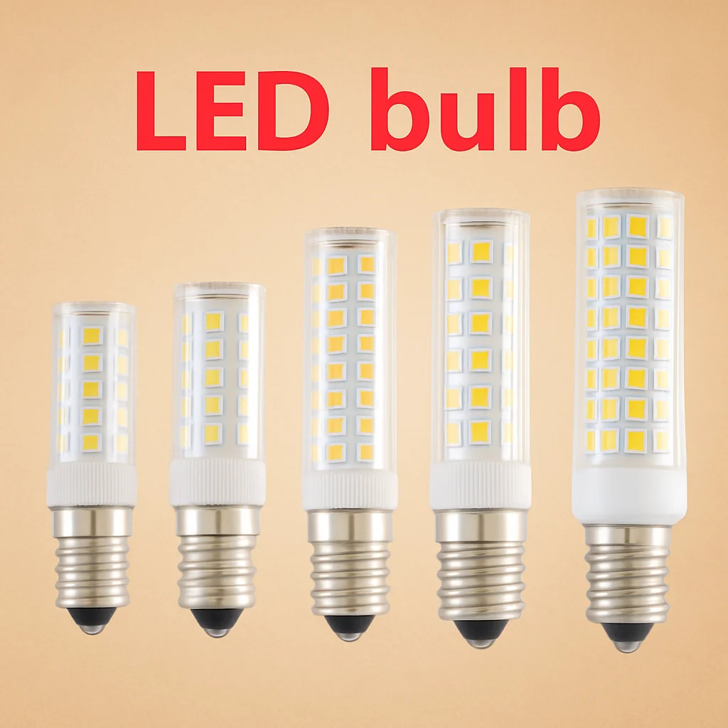 E14 LED Corn Bulb 7W 9W 12W 15W 18W, 220-240V 2835 SMD, 360° Beam Angle, Bright Mini Light for Halogen Chandelier Replacement