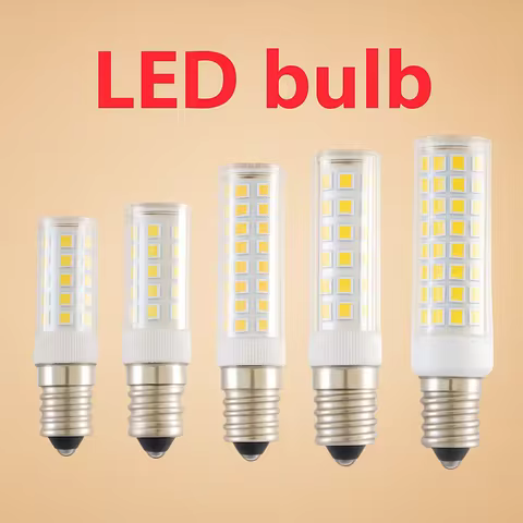 E14 LED Corn Bulb 7W 9W 12W 15W 18W, 220-240V 2835 SMD, 360° Beam Angle, Bright Mini Light for Halogen Chandelier Replacement