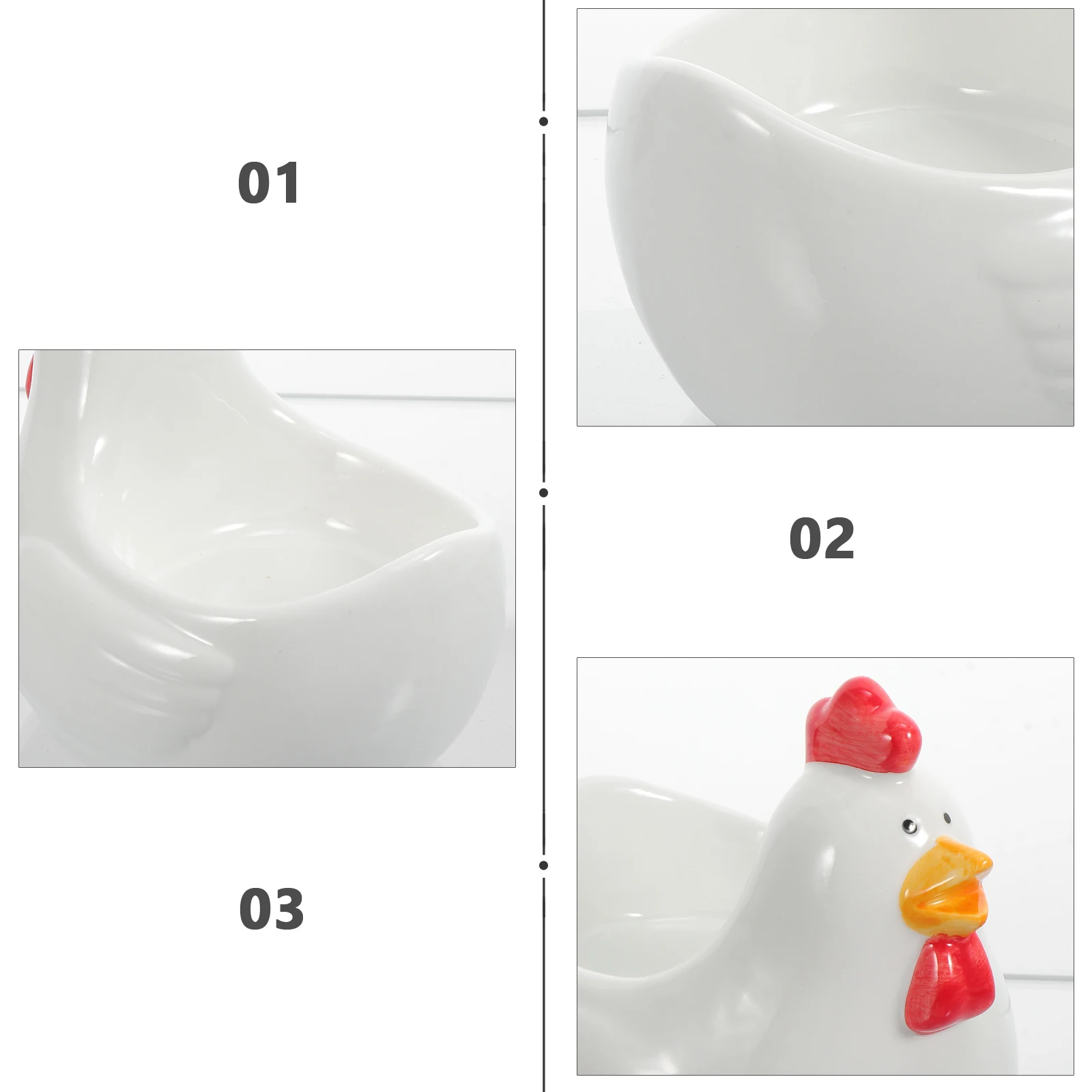 

1Pcs Kids Cartoon Chicken Ceramic Bowl Creative Animal Design Soup Fruit Salad Bowl for Home Food Holder Kitchen Supply