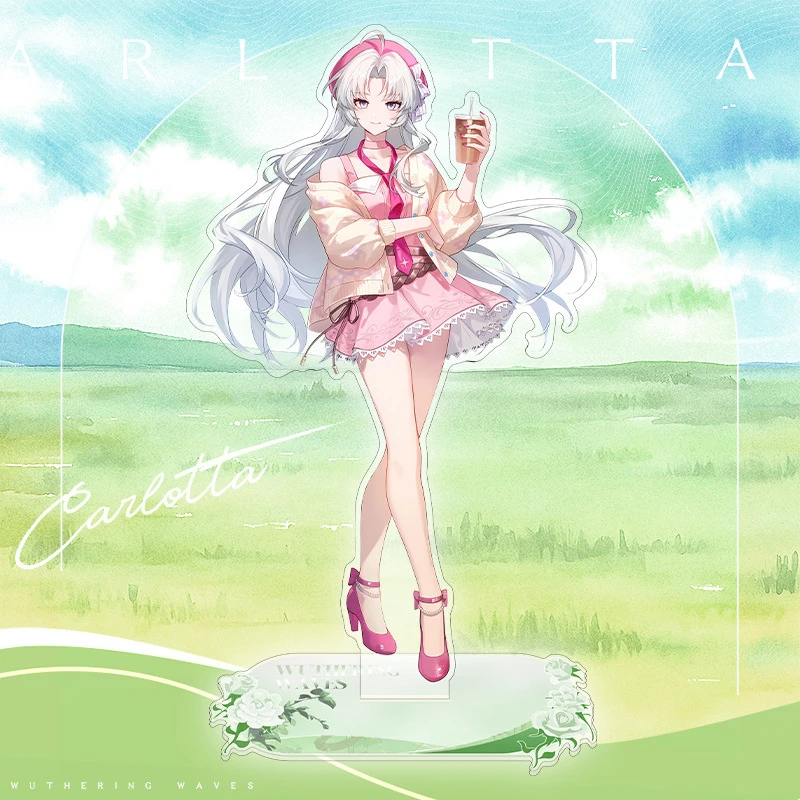 Korea Game Anime Wuthering Waves X Dingjo Anniversary Celebration Cartethyia Phoebe Ciaccona Carlotta 15cm Acrylic Standing Sign - Image 3