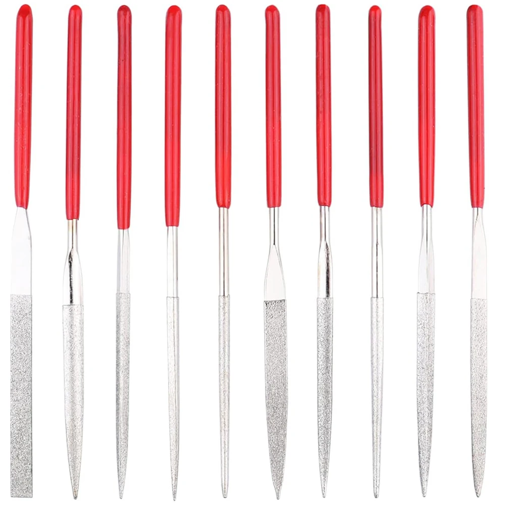 New 10Pcs Diamond Needle File Set For Jewelry Metal Wood Ceramic Glass Stone Craft Sharping Working Hand Carving Tool