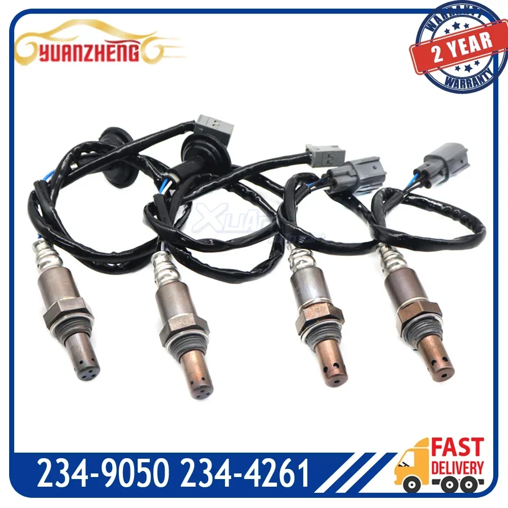 4pcs NEW Upstream+Downstream 234-9050 234-4261 Air Fuel Ratio Lambda O2 Oxygen Sensor For Toyota Tacoma 2.7L RWD 2005 2006