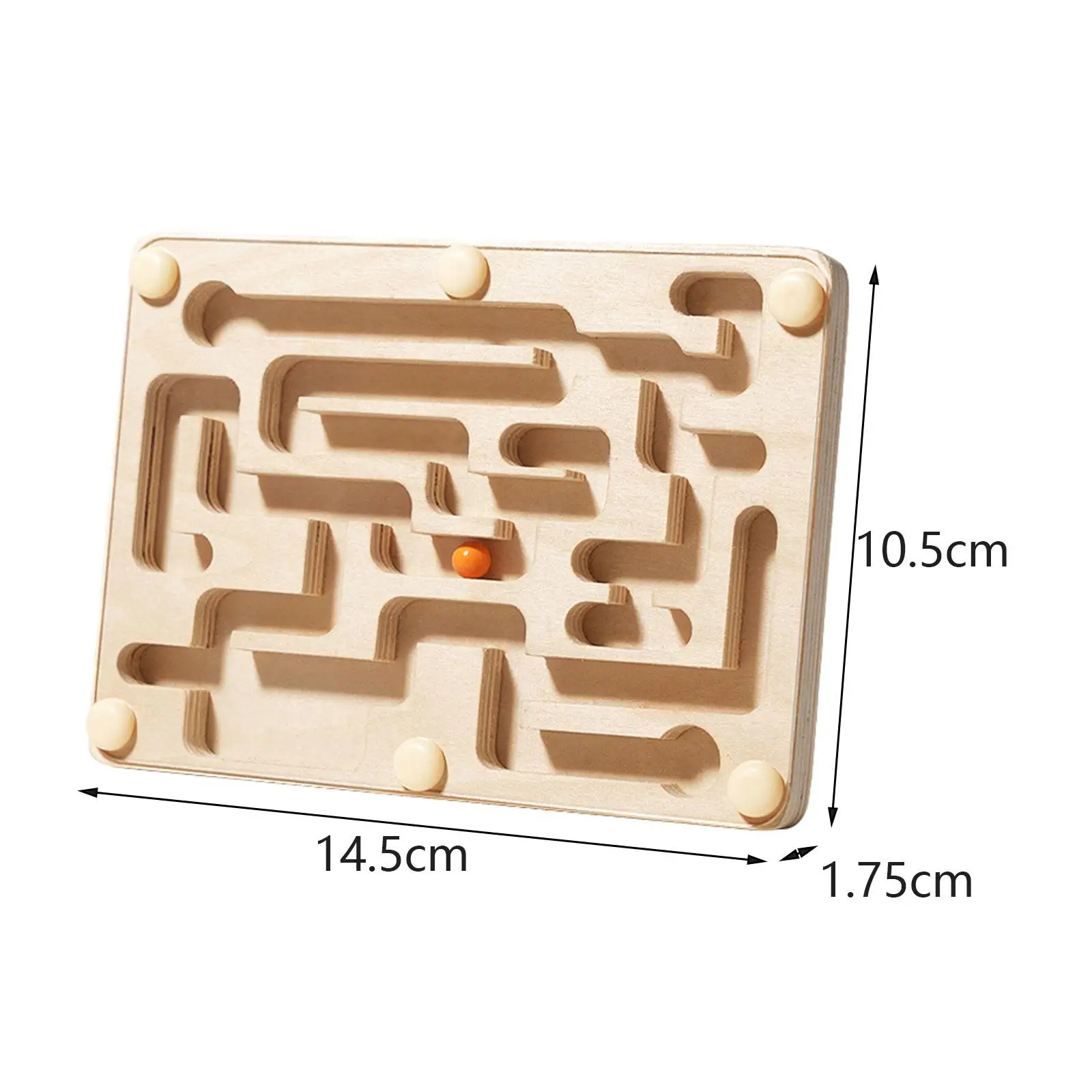 Marble Maze, Wooden Labyrinth Board Game, Puzzle Logical Game for Kids Children