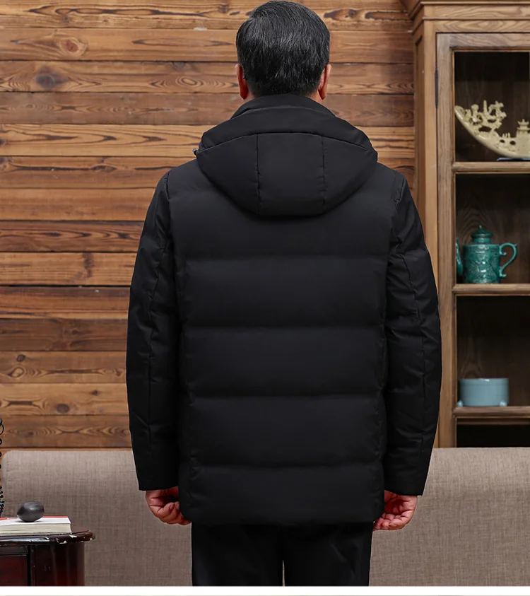 Men's Down Coats And Parkas Warm Winter Down Jacket Hooded High Quality Puffer Jacket Man Snow Peak Windproof Luxury Padding