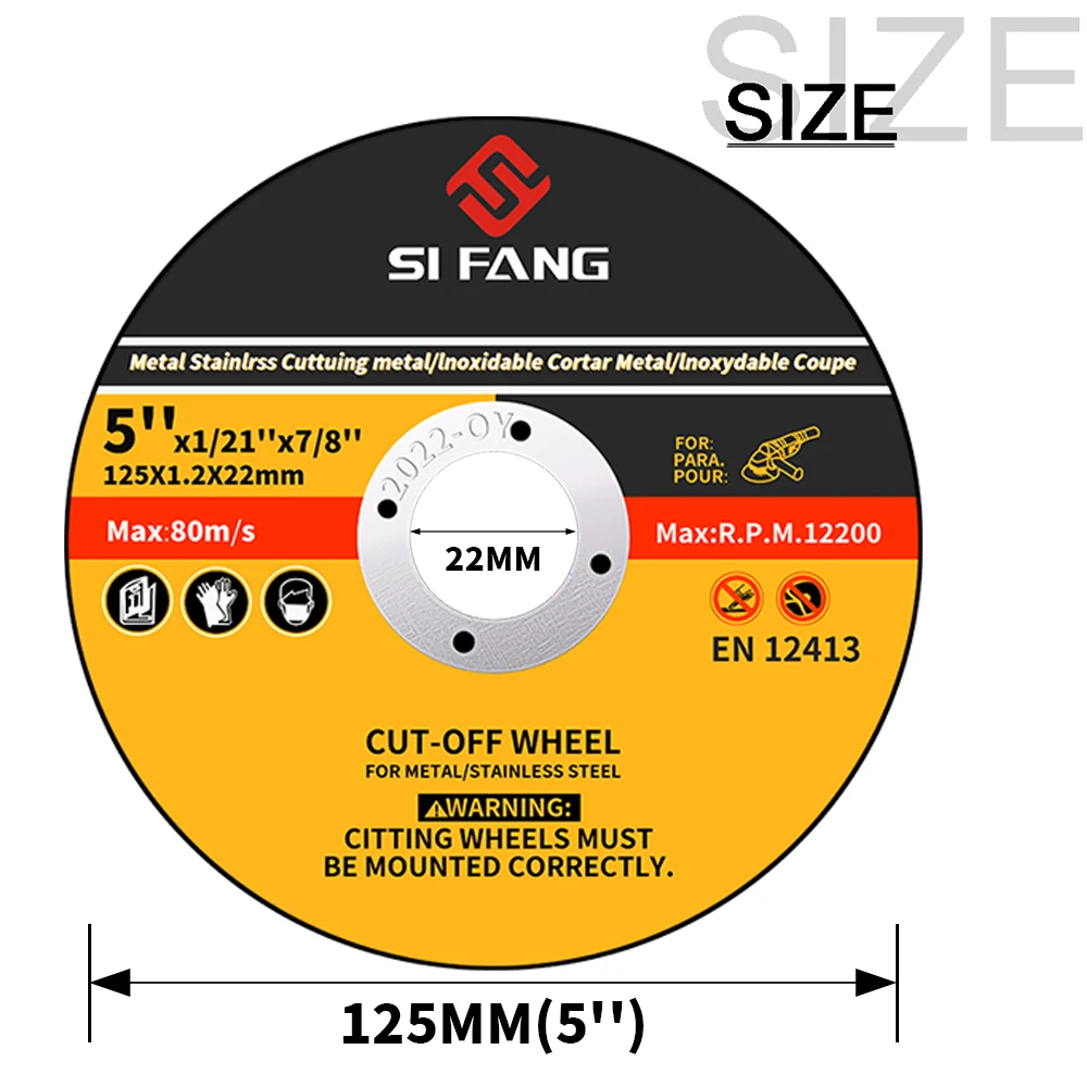 SIFANG Metal Cutting Discs 5inch Cut Off Wheels Grinding Discs Angle Grinder Wheel 10/25/50pcs