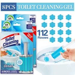 Air Fusion Toilet Cleaning Gel Stamp Fresh Gel Toilet Bowl Cleaning Stamps Deodorizing Clean Ocean Fresh Scent 6.43oz 2 Pcs