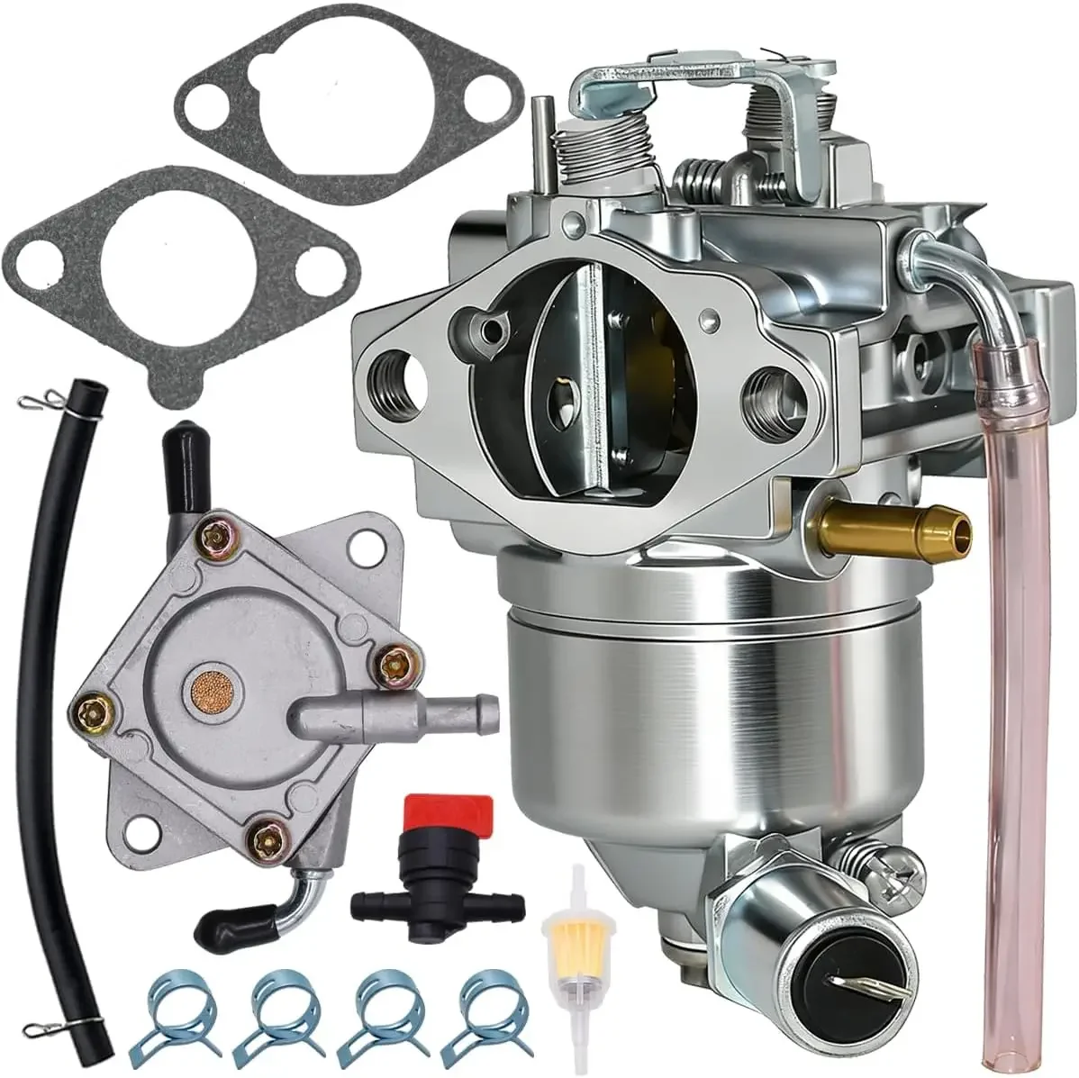 AM109205 Carburetor with fuel pump Fit for John Deere GT242 LX 172 176 240 170 175 Engines for Kawasaki LX170 LX172 FC401V 4-cyc