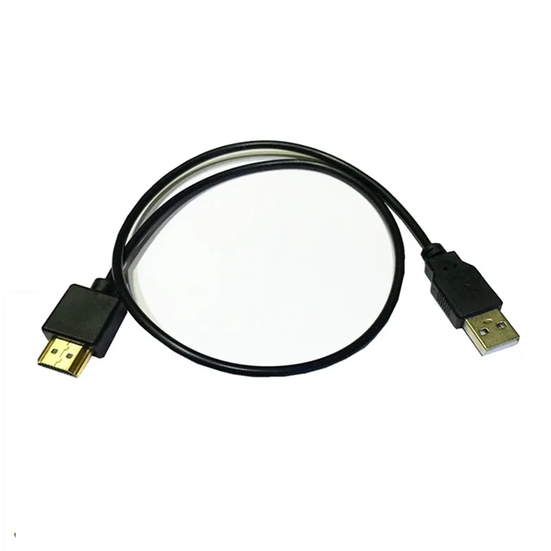 Usb 2.0 para hdmi cabo de alimentação usb para hdmi-compatível macho para macho cabos de carregador adaptador divisor de cabo de carregamento para dispositivo inteligente
