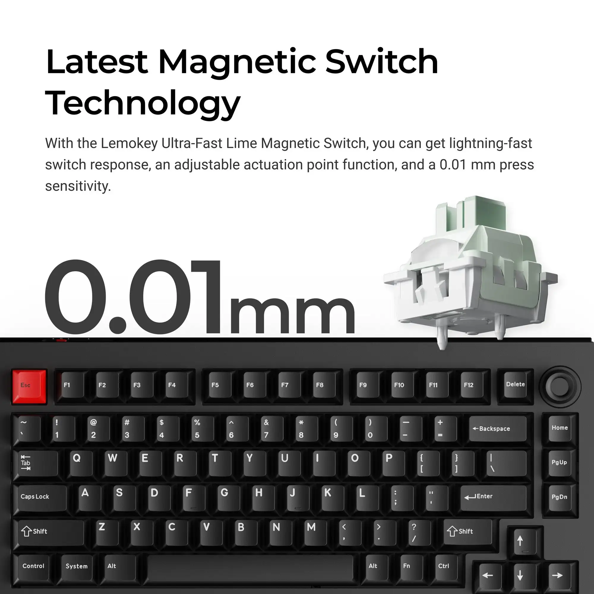 Lemokey L5 HE Magnetic Switch Custom Gaming Keyboard Gasket Structure Full CNC Aluminum Magnetic Switch