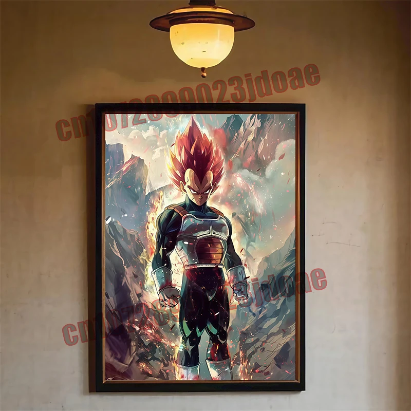 Dragon Ball Goku Vegeta Master Roshi Tsuru Sen'nin Childhood Memory Comic HD Poster Canvas Painter Decoration Children's Gift