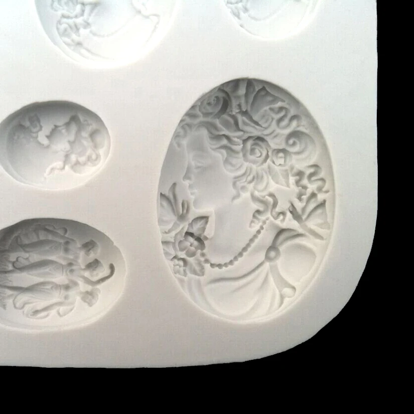 Cameo Collection Portrait Silikon Sugarcraft Form, Fondant Kuchen Dekorieren Werkzeuge – Detail 5