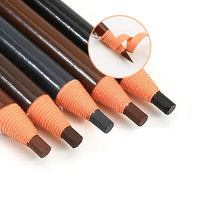 

10pcs Available Eyebrow Pencil Cosmetics Waterproof Microblading Brown Eye Brow Pen Tool Permanente Make-Up Tint Natural Beauty