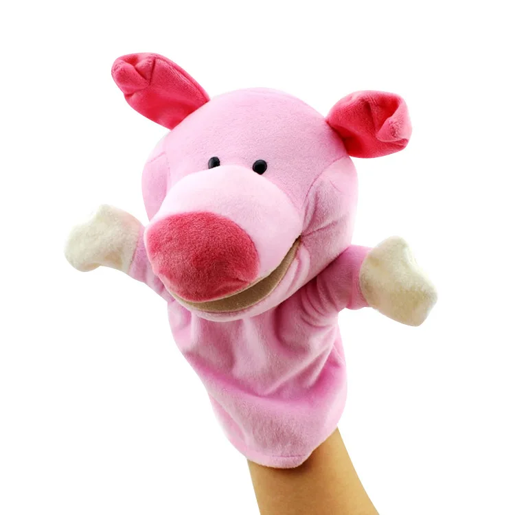 Animais de pelúcia brinquedos mão dedo história fantoche kawaii brinquedos educativos do bebê leão elefante coelho macaco crianças presente