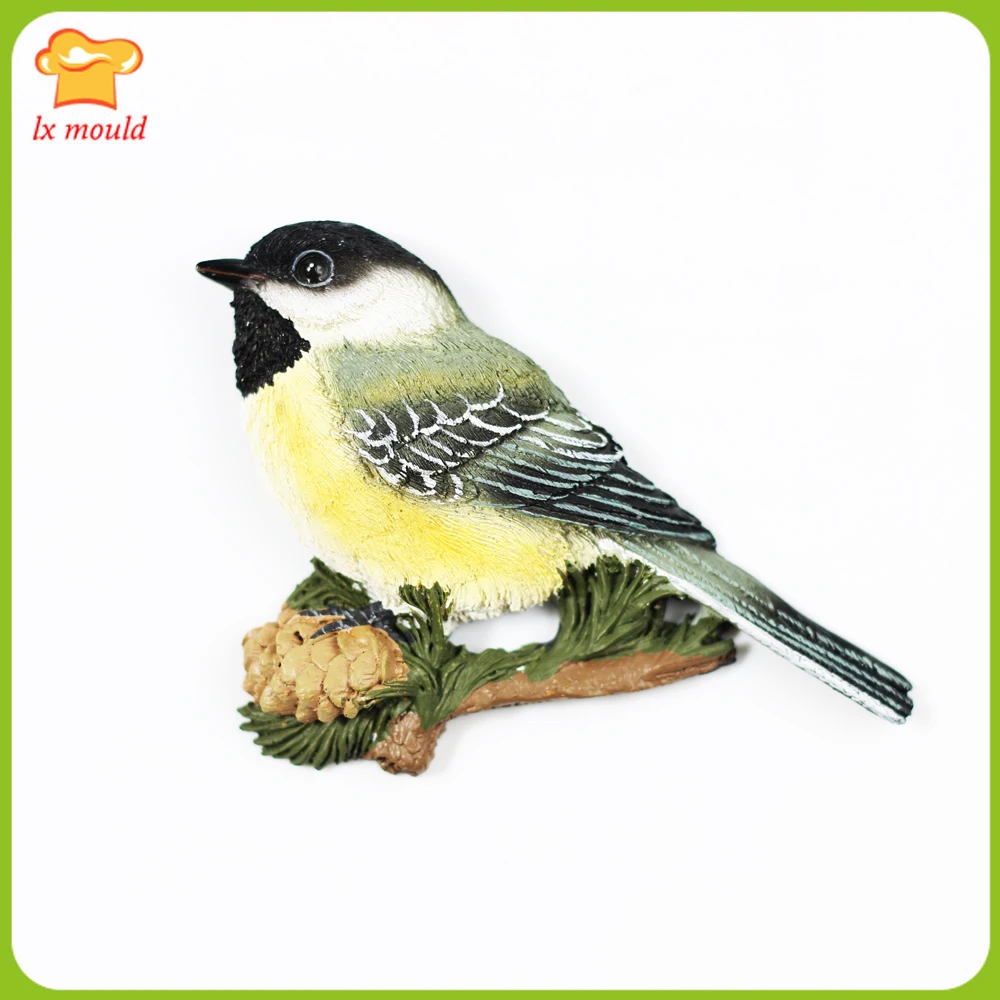 

3D Holly Twig Bird Silicone Mould for Fondant Sugarcraft Icing Chocolate-Resin-handcrafts-Polymer Clay-handmade Molds