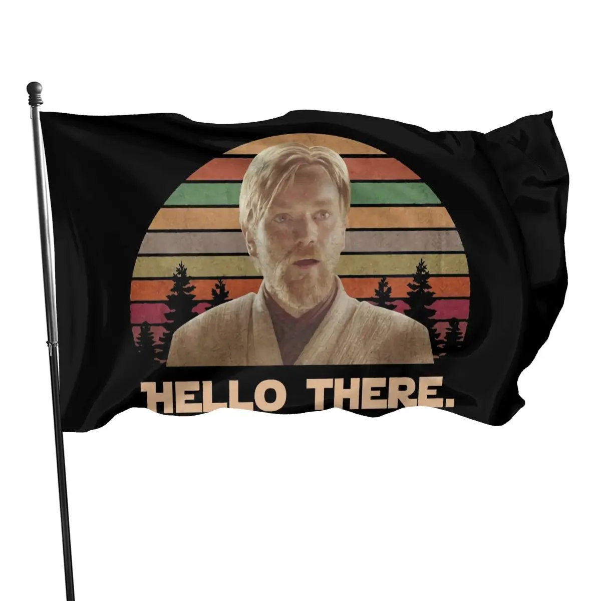 Hello There Unisex T- Obi Wan Kenobi Jedi Classic Movies Unisex T- Cool Personality F Designing Popular Style Flag