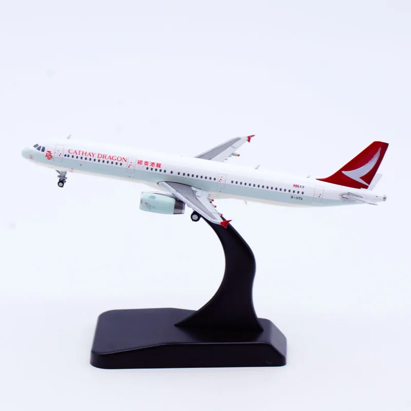 Diecast 1/400 Scale Unique Novelty Airplane Cathay Dragon Airlines A321 B-HTG Airbus Alloy Aircraft Model Collection Display