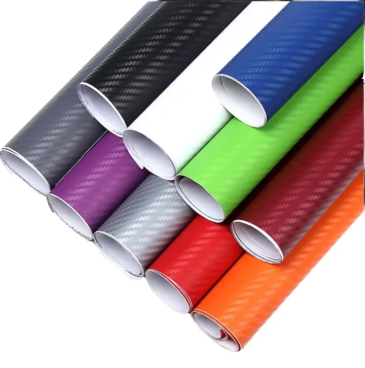 

Factory Hot Sale Super High Clear 3D Fiber Wrap Vinyl Film Popular Car Stickers in Black