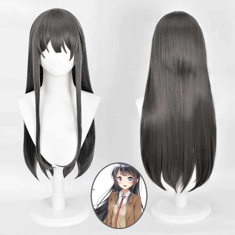 Boy With A Pig's Head In His Youth Won't Dream Of The Wig Of The Cosplayer School Senior Maki Who Looks Like A Real Human Scalp.