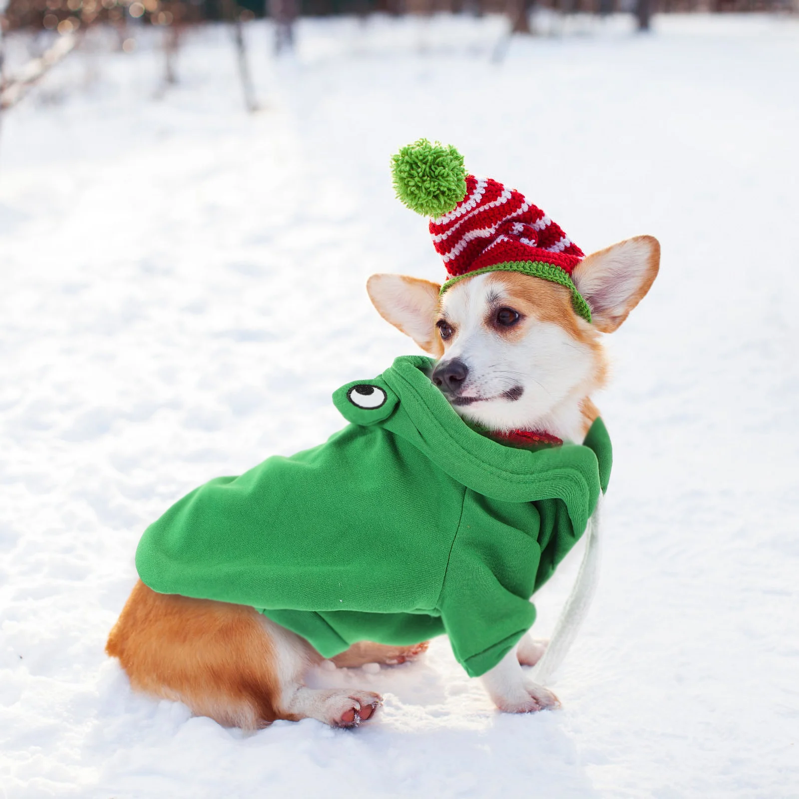 

Warm Winter Dog Sweatshirt Adorable Puppy Clothing Thickened Windproof Pet Clothes For Outdoor Walking Jogging Party Wear Dog