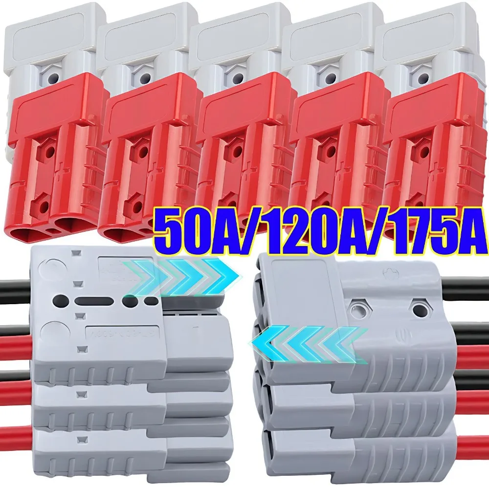 

Разъем для аккумулятора погрузчика 50А 120А 175А, быстроразъемный кабель-жгут для лебедки, прицепа, троллингового мотора, автомобиля