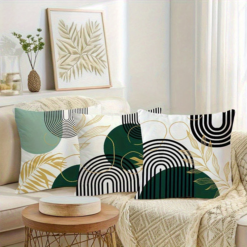 Minimalist Geometric Line Throw Pillow Cover - Modern Decor for Sofa view 4