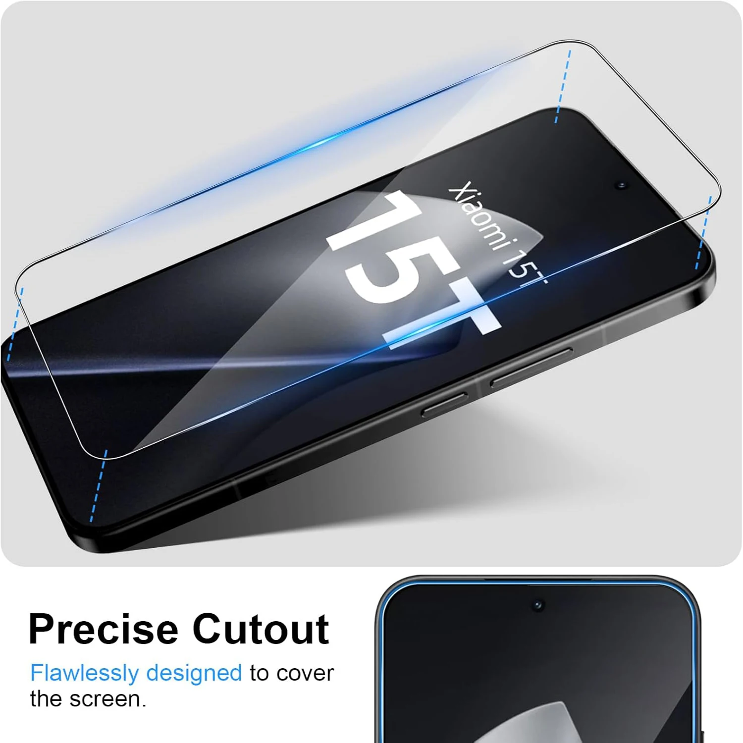 1/2/3/4 Stück für Xiaomi 15T Displayschutzfolie aus gehärtetem Glas – Detail 6