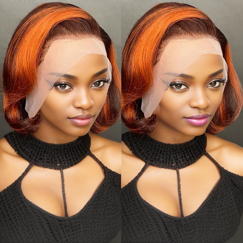 

Человеческие волосы Remy 4/350, прямые 13x4, прозрачный кружевной фронтальный парик для чернокожих женщин