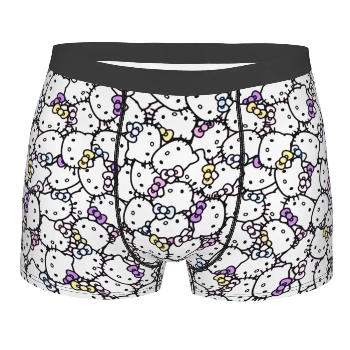 Custom Hello Kitty Sanrio Boxer Shorts For Homme 3D Printed Underwear Panties Briefs Stretch Underpants