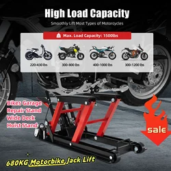 680KG Motorrad Jack Lift Montage Bock Klappständer für Fahrrad Garage Reparatur