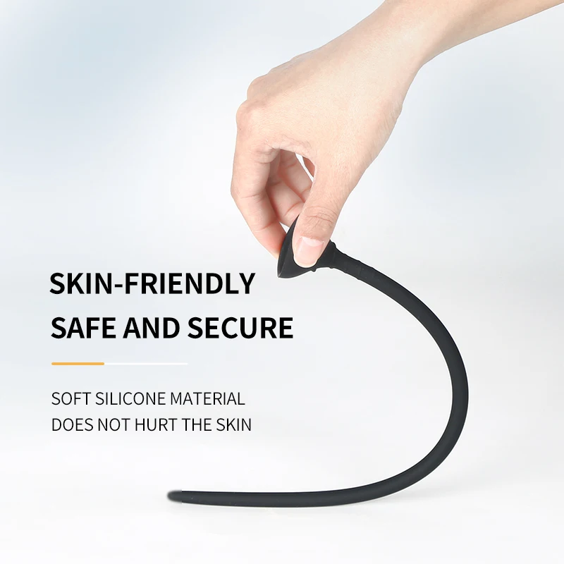 ذكر سيليكون المثيرة مجرى البول قفل لعبة استثارة القضيب موسعات الصوت الحصان العين عصا الكبار لعبة الجنس للرجال مثلي الجنس شفط كأس العفة قفص #4