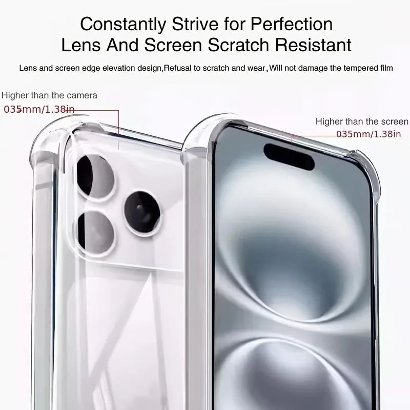 Picture 5: Ultra Thin Transparent Phone Case For iPhone 17 Pro Max Soft TPU Cases For iPhone17 Pro Max 17Pro Shockproof Clear Back Cover
