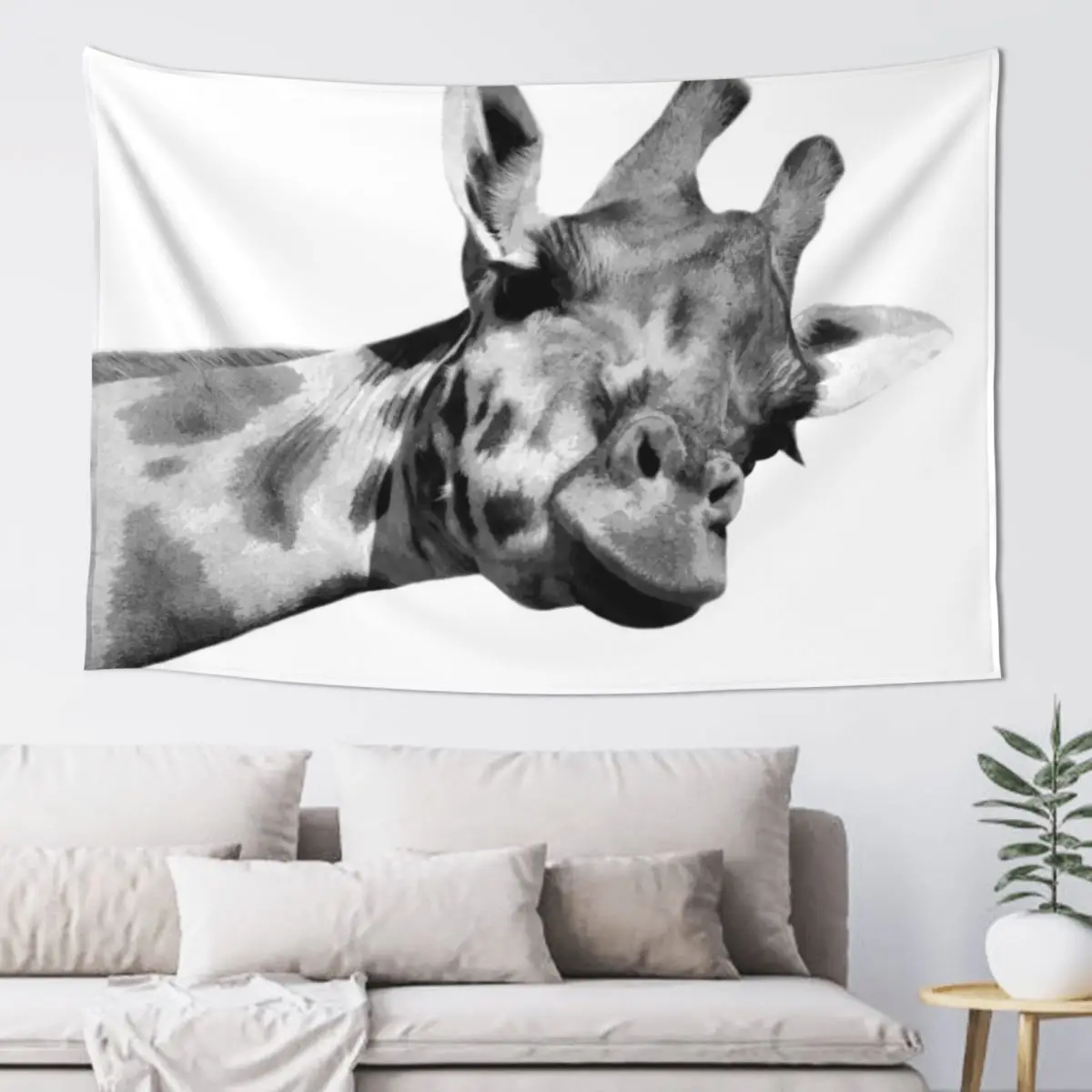 Black and White Giraffe Tapestry Decor For Bedroom Home Decorations Wall Hanging Decor Tapestry