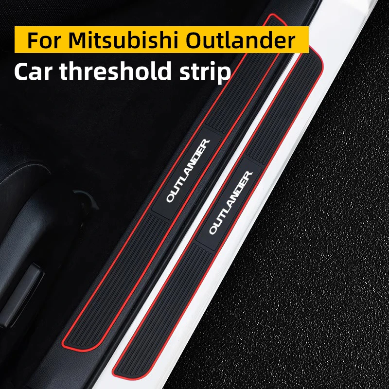 

For Mitsubishi Outlander Car Door Sill Anti Scratch Trunk Protection Silicone Decorative Threshold Strip