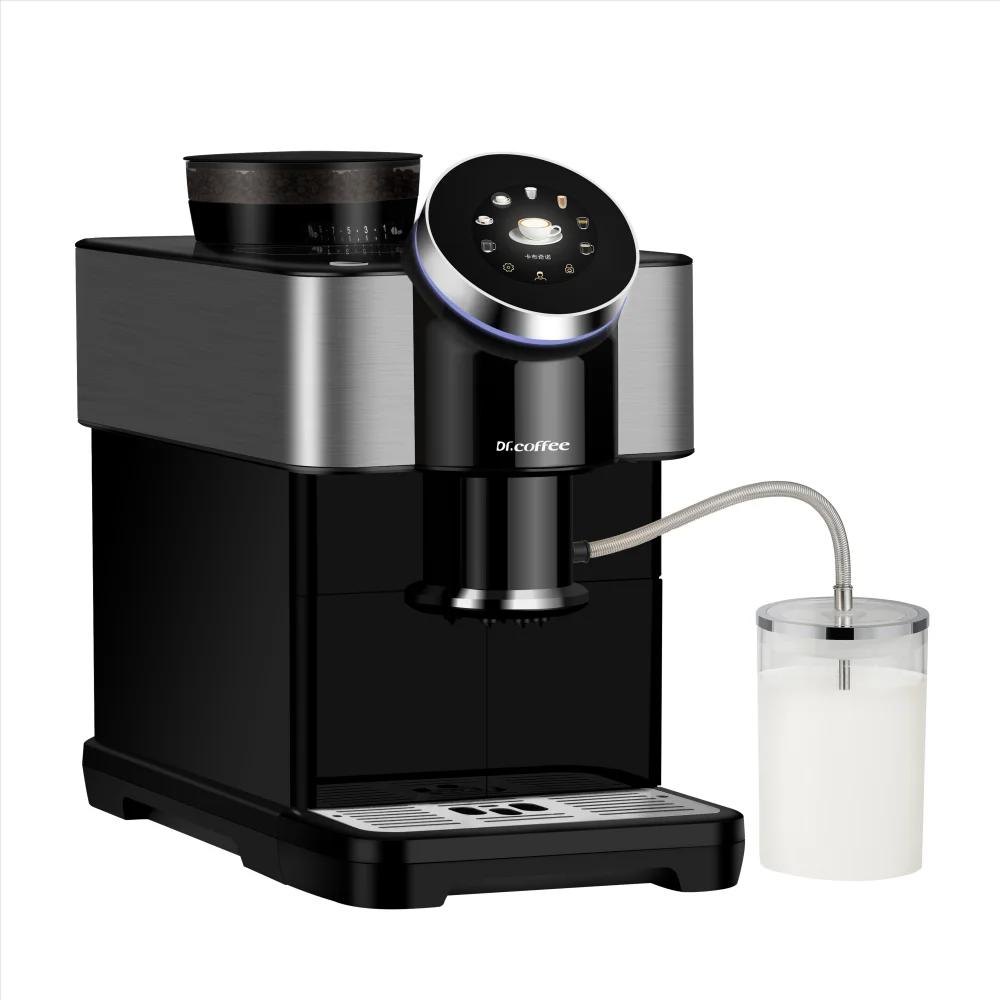 Dr Coffee Smart Portable Coffee Machine Fully Automatic Espresso Maker Bean to Cup with Grinder Milk Frother for Home H2