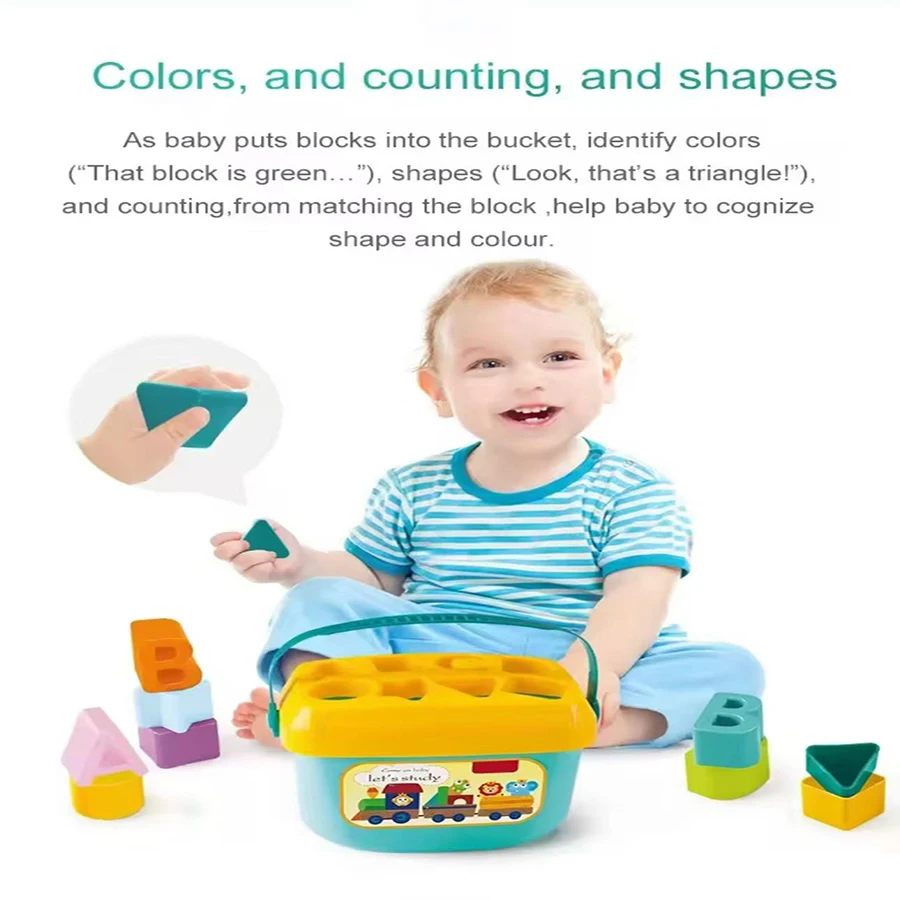 16 sztuk - Zabawka edukacyjna dla niemowląt i małych dzieci, puzzle graficzne, dopasowywanie kolorów, rozwój poznawczy, inteligencja, pudełko z zabawkami