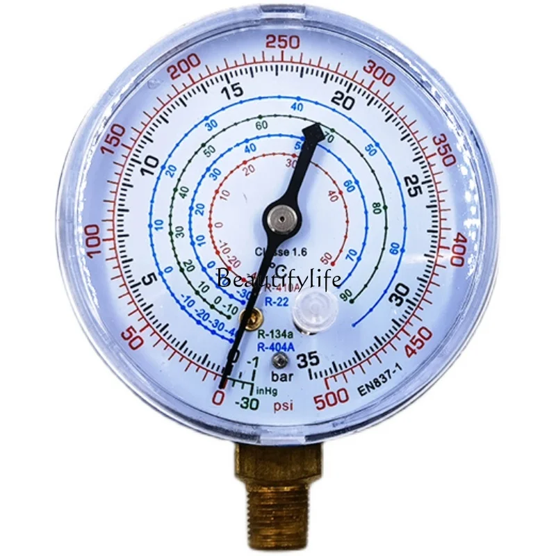 

Refrigerant pressure gauge head Snow type automotive air conditioner fluoride pressure gauge head three-way valve