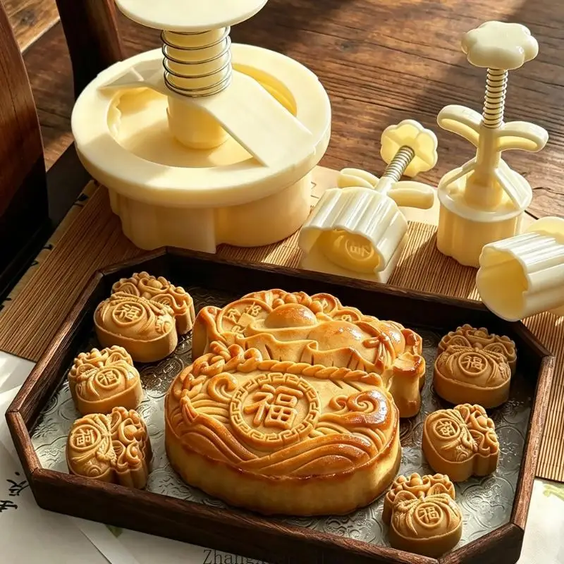 Chinesische Gebäckpresse mit gemustertem Lucky Bag-Teller für saisonales Festival-Backen 3XUF – Detail 9