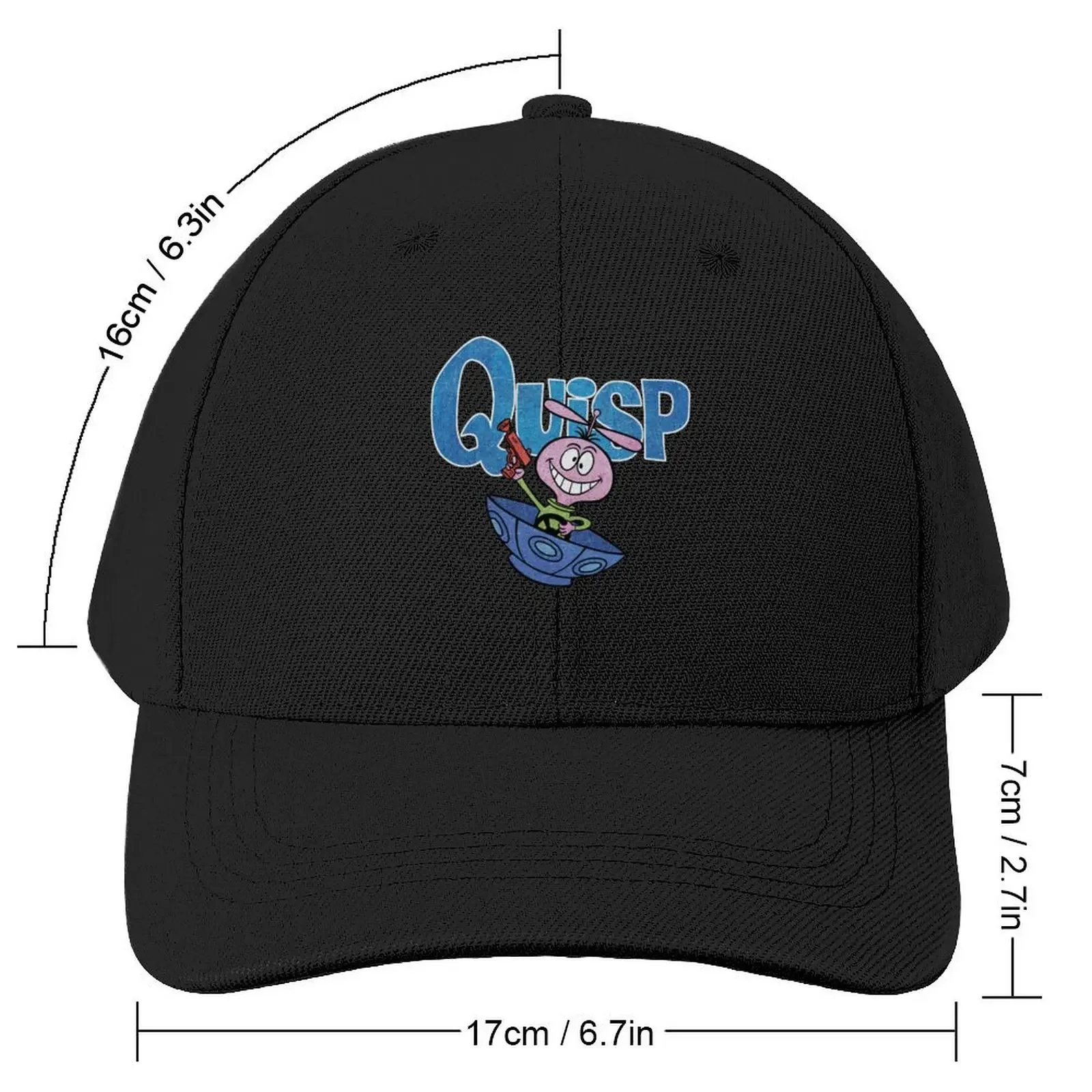 Tribute to Jay Ward 70s Quisp Cereal Mascot Character, Flying Saucer and Logotype Baseball Cap