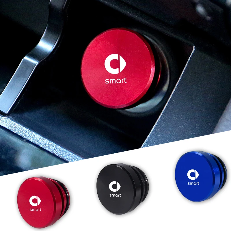 

Metallic Car Cigarette Lighter Cover Black Red Eject Button Car Accessories For Mercedes Benz SMART Fortwo 1 BRABUS 1 Benz SMART