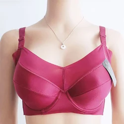 Womens Smooth Seamless Minimizer Bra Full Coverage Non Padded Underwire Female Ultra Thin Silky Lingerie 34 36 38 40 42 44 C D E