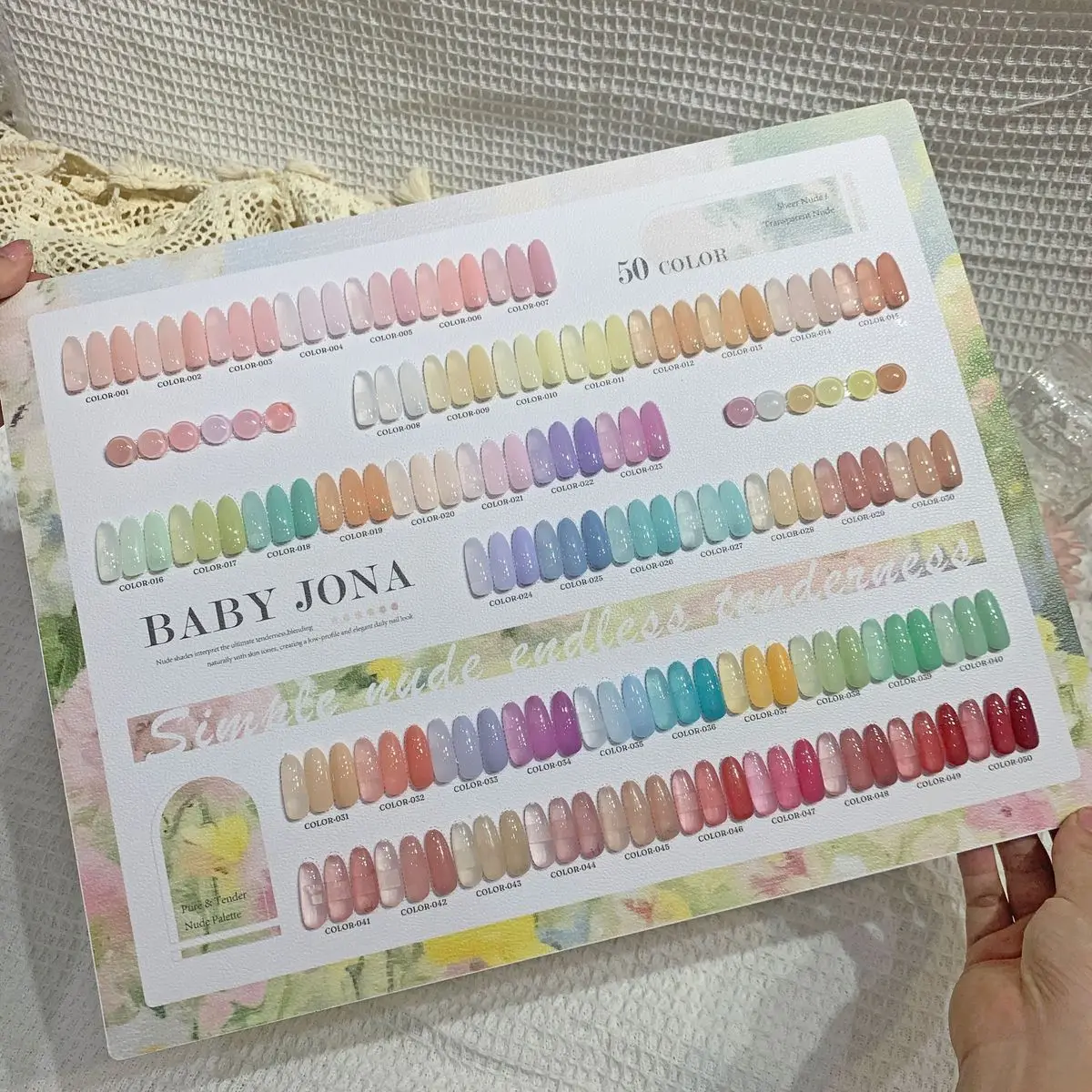 Eleanos 50 Colors 15 ML Summer's Nail Gel Set For Nail Salon Ultraviolet Gel Eco-friendly Vegetable Gel Polish UV Nail Art Kit